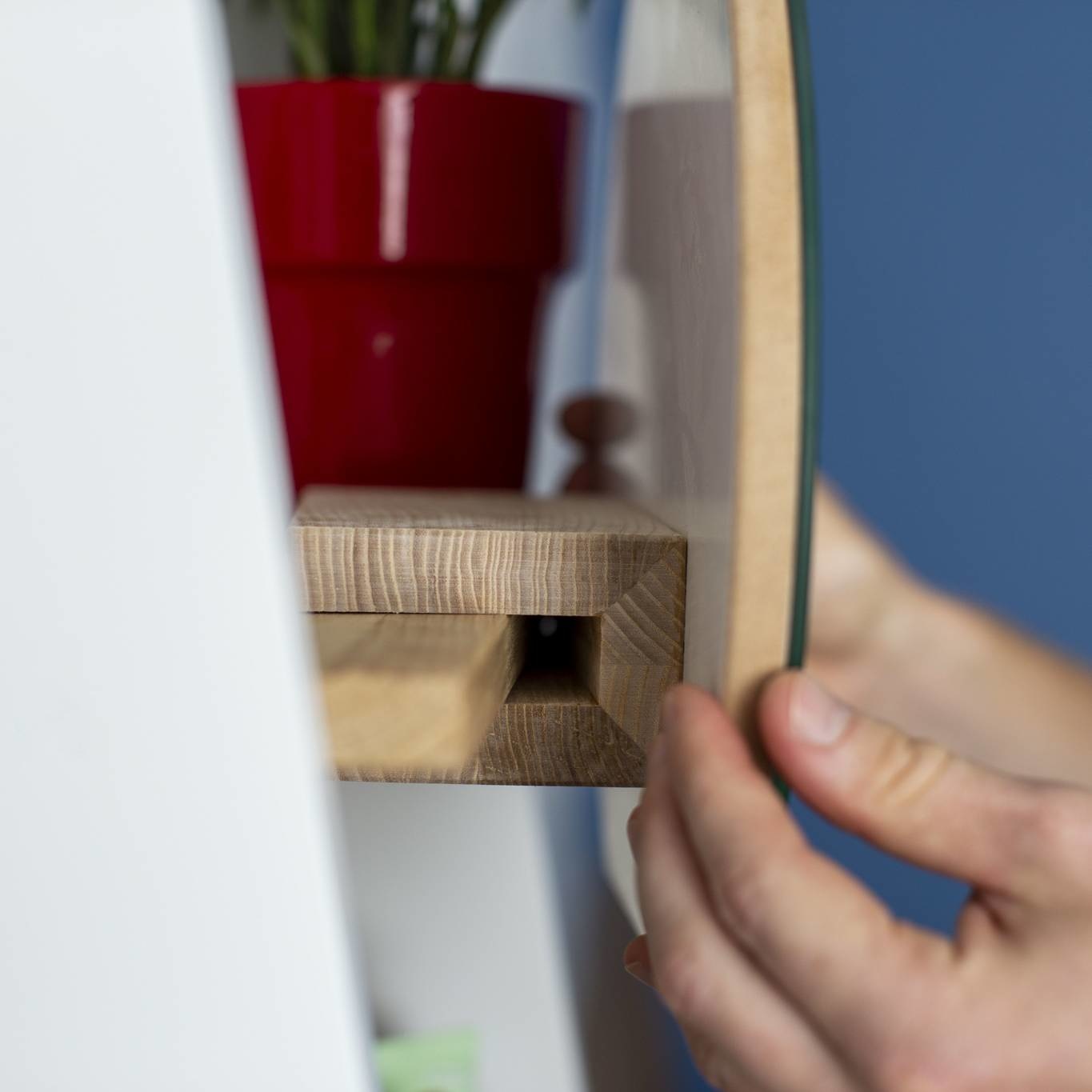Ladderplank Ashme in Grafiet - 5 planken, 180cm hoogte, Essenhout & MDF, FSC certificering.