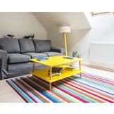 Lage salontafel Koro in petrolblauw | 110x70x45 cm | Beukenhout & MDF | FSC gecertificeerd