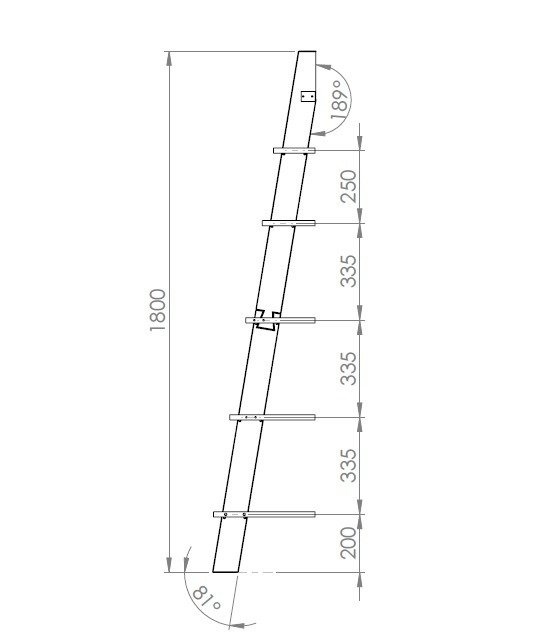 Ladderplank Ashme - Roze Essenhout/Gelamineerd MDF - FSC gecertificeerd