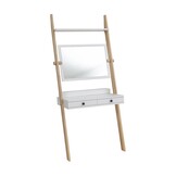 Leno Leunende Kaptafel | Wit | 79cm x 49cm x 183cm | Essenhout & MDF