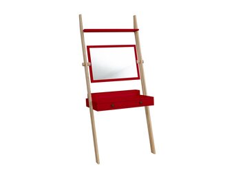 Leno Leunende Kaptafel in Zuiver Rood | FSC Gecertificeerd