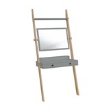 Leunende kaptafel Leno - Donkergrijs (Betongrijs) - 79cm x 49cm x 183cm - Essenhout & MDF