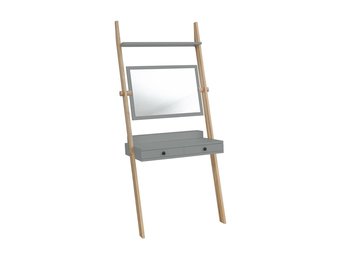 Leunende kaptafel Leno - Donkergrijs (Betongrijs) - 79cm x 49cm x 183cm - Essenhout & MDF