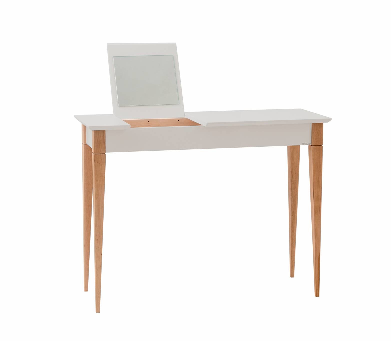 Lichtgrijze Kaptafel Mimo 105x35x74cm | Beukenhout & MDF | FSC Gecertificeerd