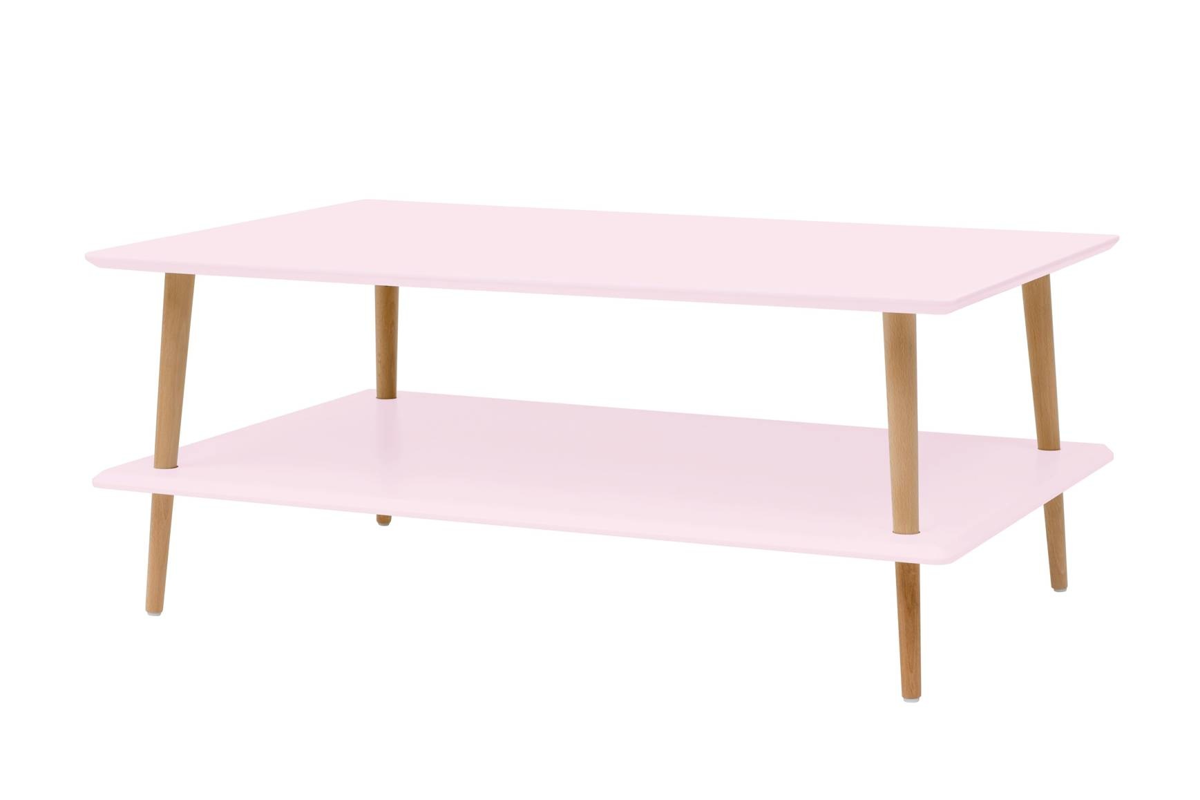 Lage salontafel Koro in roze - 110x70x45cm - FSC gecertificeerd