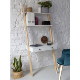 Ladderplank Leno - Zeegroen - 183 cm hoog - FSC-gecertificeerd - 2 lades