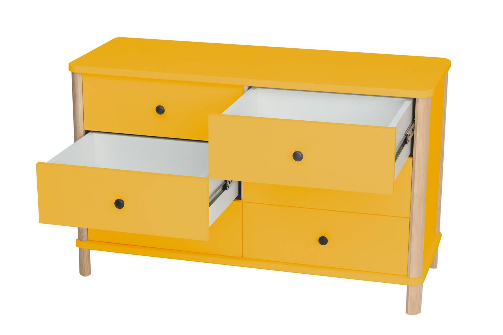 Ladekast Ashme in bezem geel | 6 lades | FSC-gecertificeerd