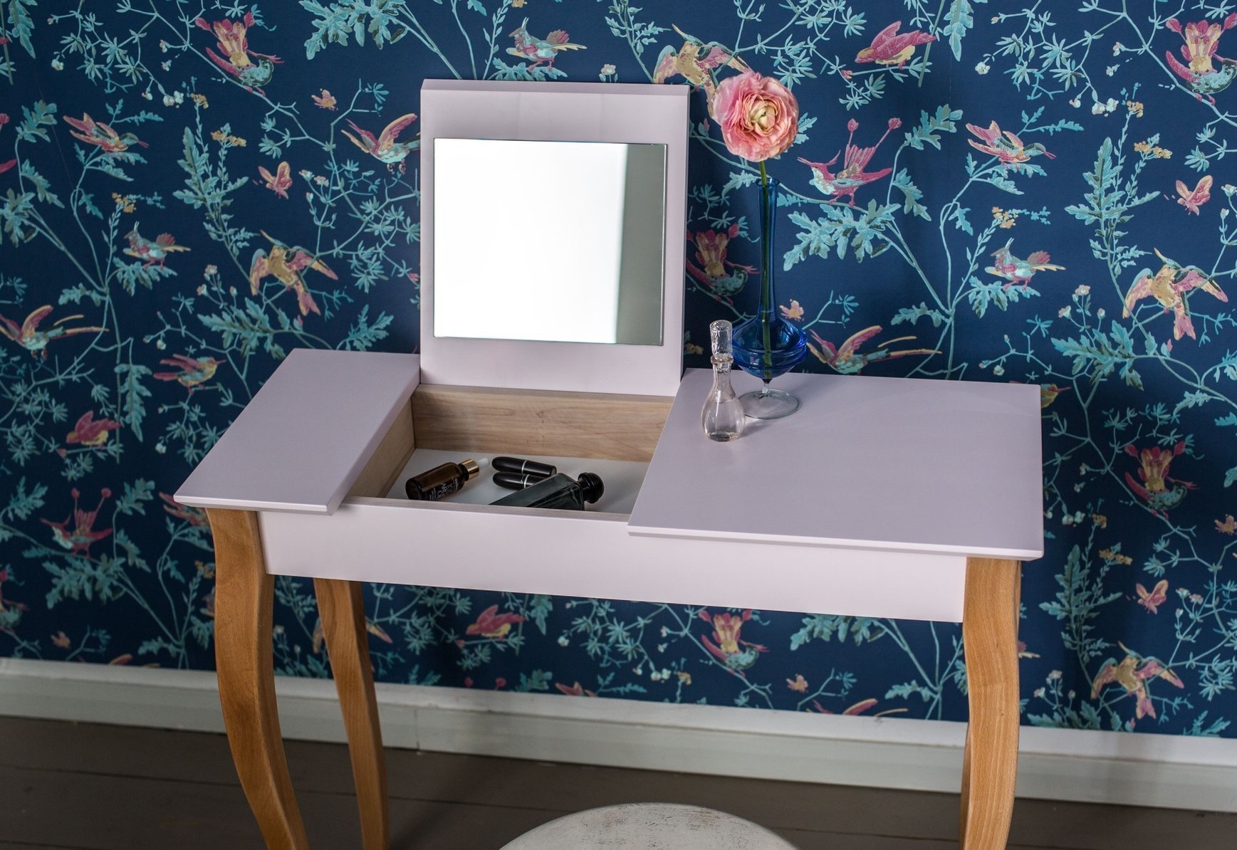 Lillo Kaptafel in Donkergrijs | Beukenhout & MDF | 105 x 35 x 74 cm