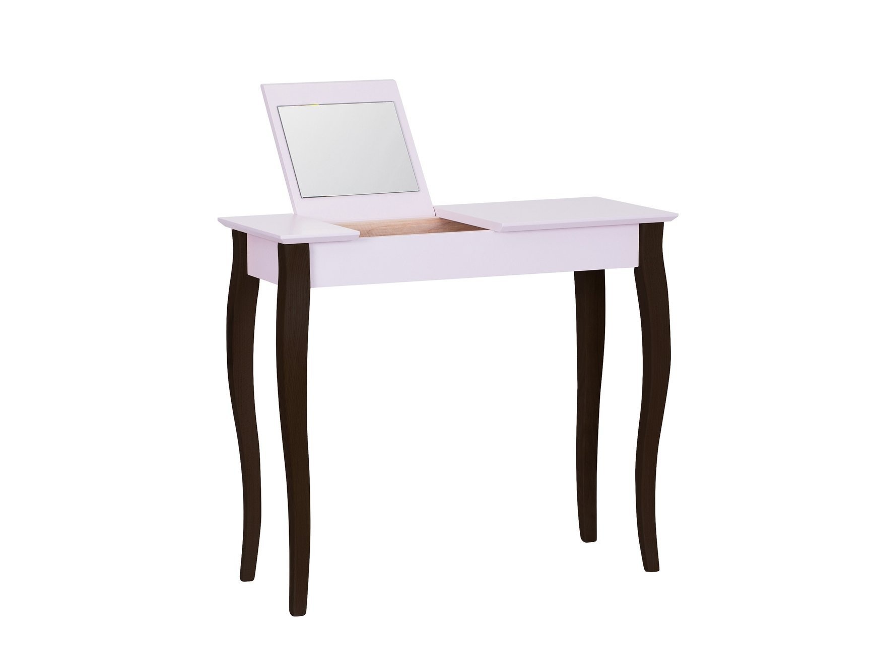Lillo roze kaptafel - 85cm breedte, met zwarte poten