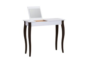 Lillo kaptafel wit met zwarte poten - 85 cm breed