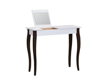 Lillo kaptafel wit met zwarte poten - 85 cm breed