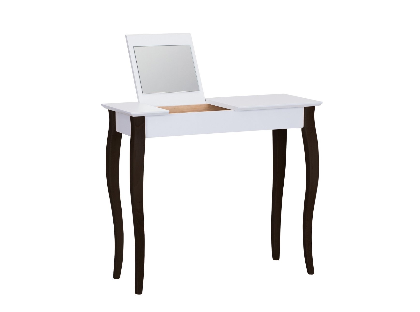 Lillo kaptafel wit met zwarte poten - 85 cm breed