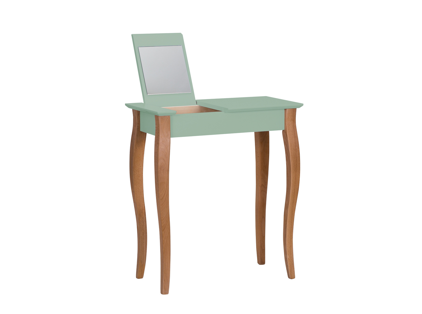 Lillo Kaptafel in Saliegroen met Beukenhouten Poten - 65x35x74 cm