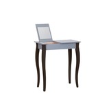 Lillo donkergrijze kaptafel | 65 cm breedte & spiegelafmeting 26x20 cm | FSC gecertificeerd