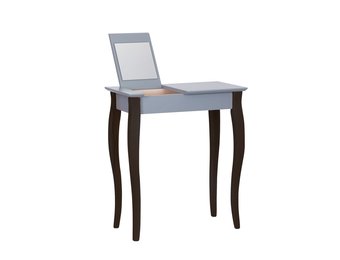 Lillo donkergrijze kaptafel | 65 cm breedte & spiegelafmeting 26x20 cm | FSC gecertificeerd