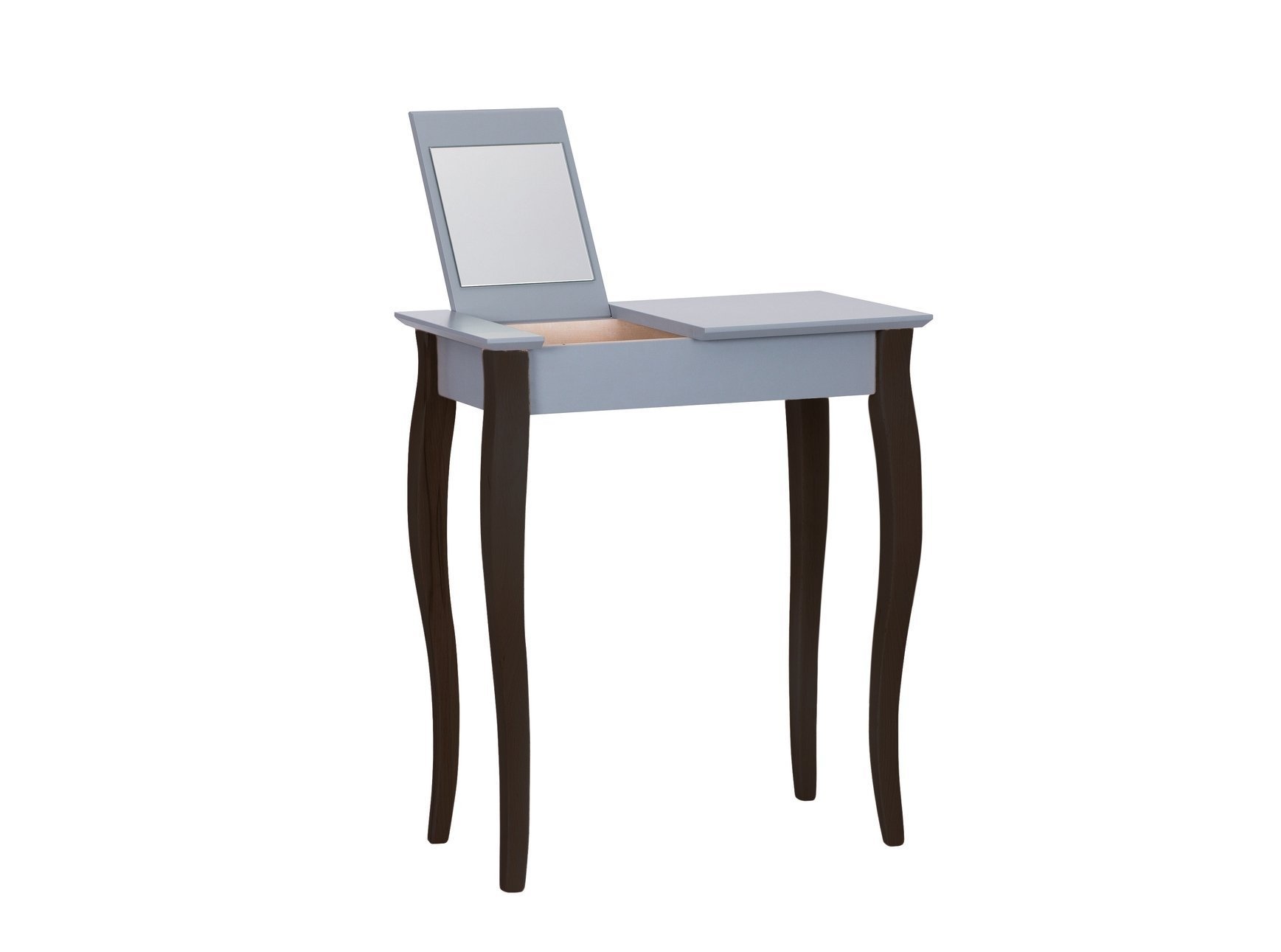 Lillo donkergrijze kaptafel | 65 cm breedte & spiegelafmeting 26x20 cm | FSC gecertificeerd