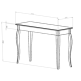 Lillo Bijzettafel in Zeegroen met natuurlijke beukenhouten poten - 105x35x74cm