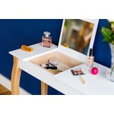 Lillo Kaptafel in Donkergrijs - 85cm Breedte - Beukenhout & MDF Materialen