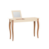 Lillo kaptafel in krijtwit met natuurlijk beukenhouten poten - 105x35x74 cm