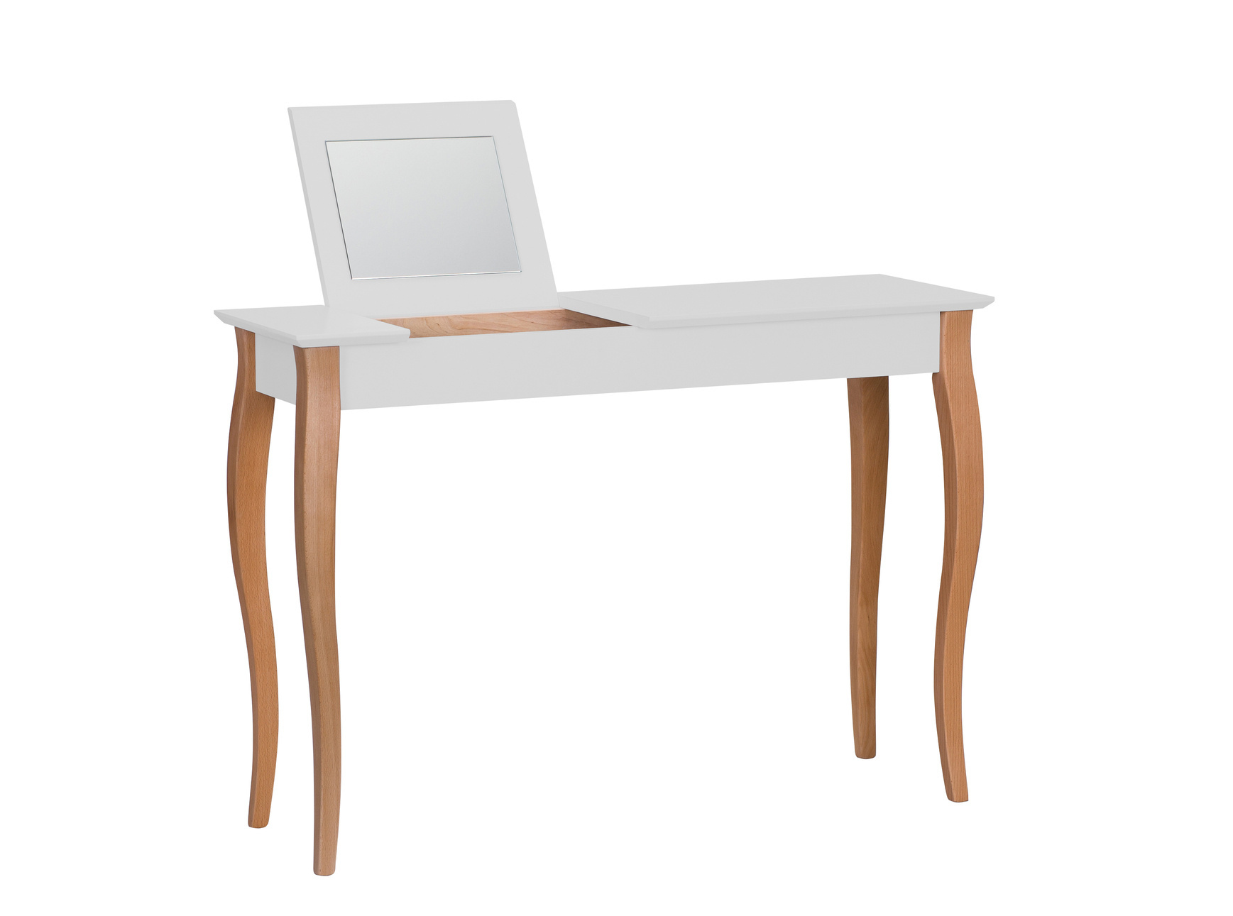 Lillo lichtgrijze kaptafel 105x35x74cm | Beukenhouten poten | FSC-gecertificeerd