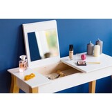 Lillo Kaptafel - Petrolblauw, 85x35x74 cm, beukenhout, FSC gecertificeerd