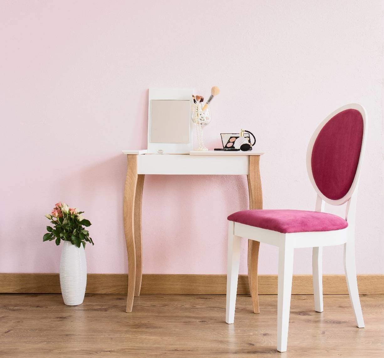 Lillo Kaptafel - natuurlijk beukenhout poten, krijtwit, FSC gecertificeerd