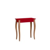 Lillo bureau in rood met beukenhouten poten - 1 lade, 65cm breed