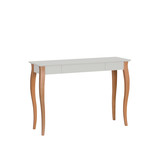 Lillo lichtgrijs beukenhouten bureau met lade - 105 cm breed