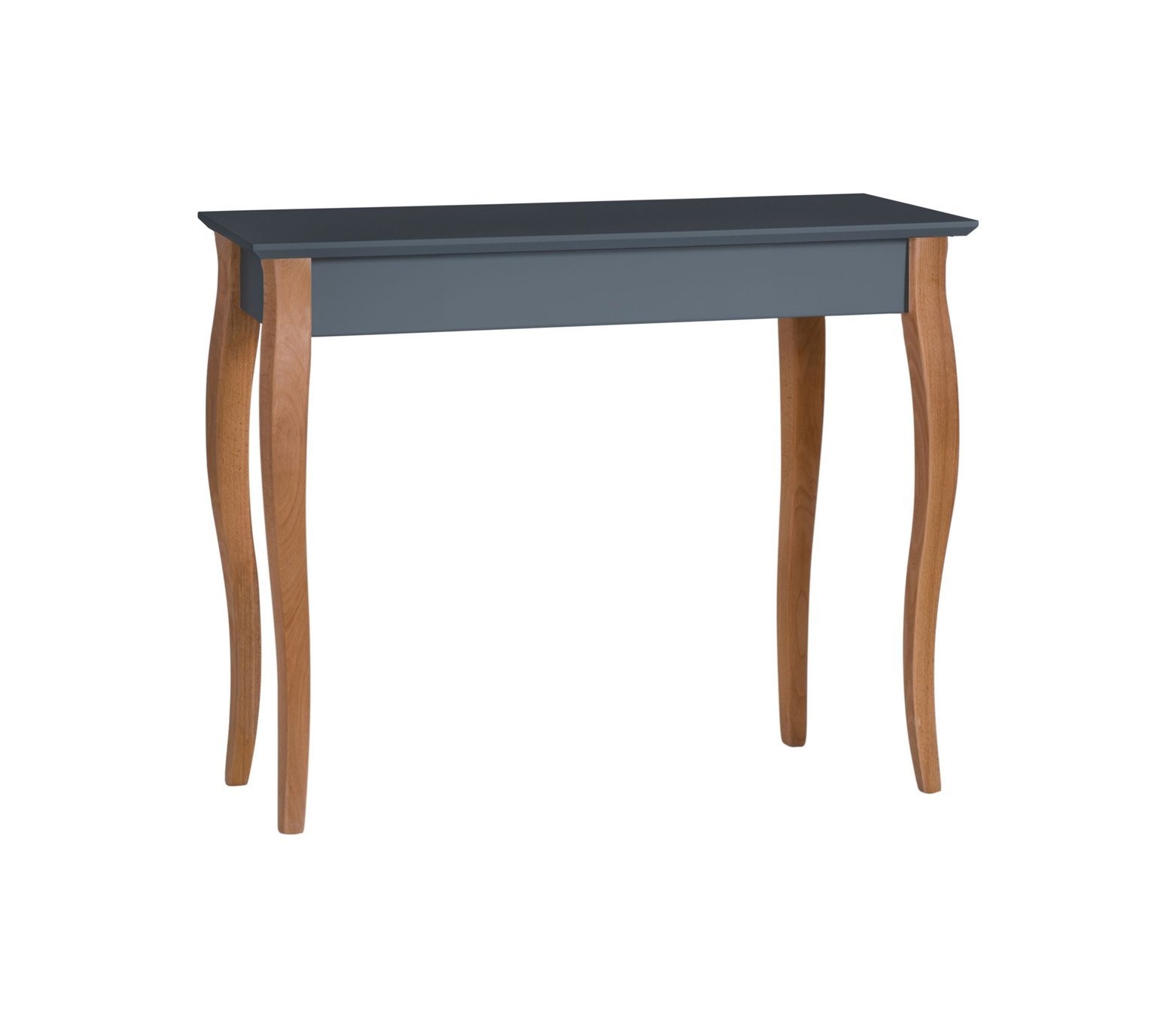 “Lillo Bijzettafel in Grafiet met Beukenhouten Poten, 19mm Dik Blad en FSC-Certificering”