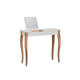 Lillo Kaptafel - Beukenhout & MDF - Witte poten - 85x35x74 cm