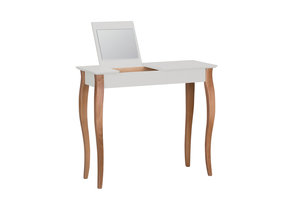 Lillo Kaptafel - Beukenhout & MDF - Witte poten - 85x35x74 cm