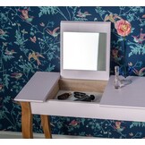 Lillo Kaptafel - Beukenhout & MDF - Witte poten - 85x35x74 cm