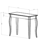 Lillo bijzettafel - zeegroen beukenhout - 85x35x74cm