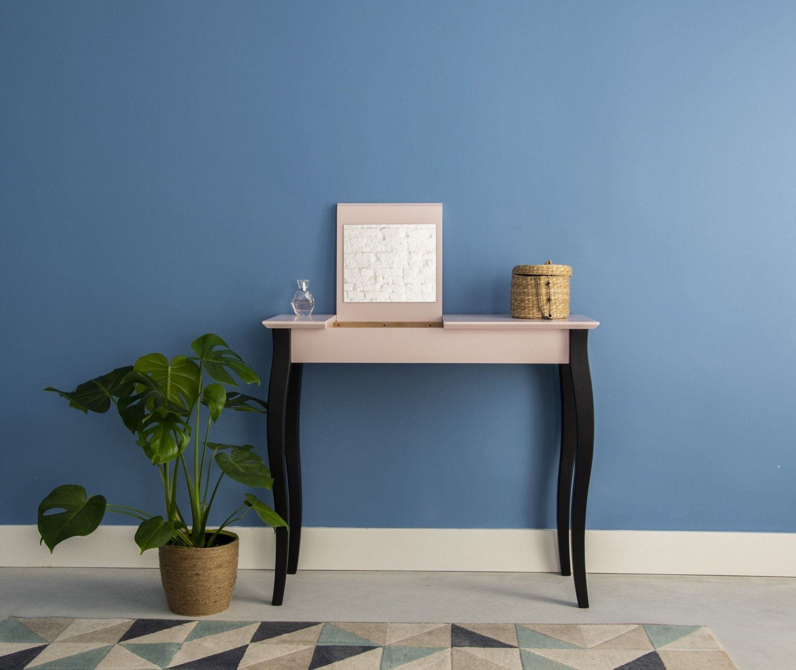 Lillo kaptafel - witte tafel met zwarte poten - 105cm breed - FSC gecertificeerd