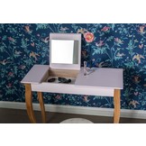 Lillo kaptafel - Marineblauw beukenhout & MDF, witte poten, FSC gecertificeerd