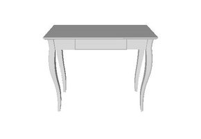 Lillo schrijftafel - 65cm breed met 1 lade & witte poten
