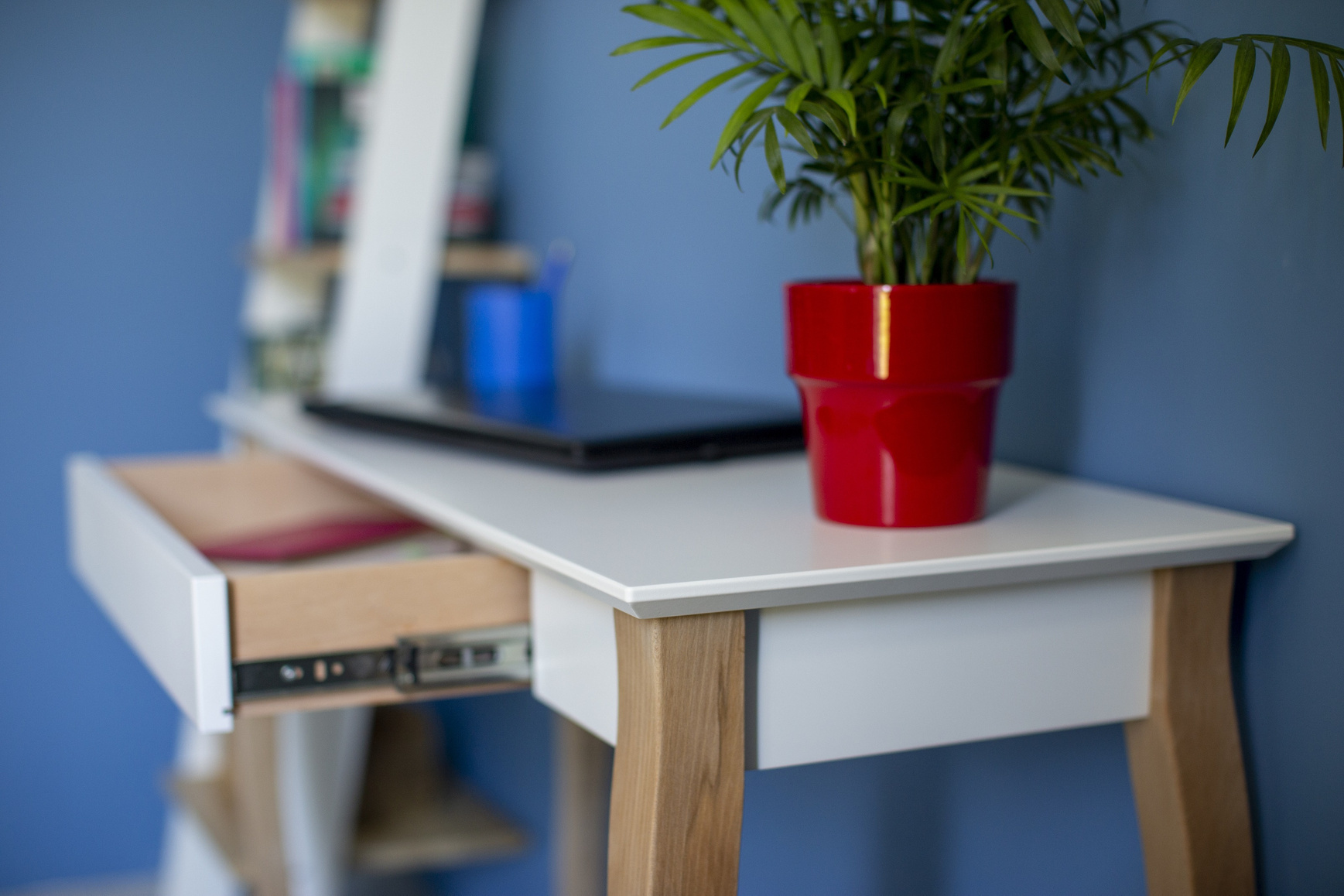 Lillo Schrijftafel | Saliegroen Beukenhout | 105cm x 40cm x 74cm | FSC Gecertificeerd