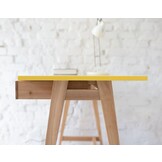 Luka Antiek Roze Schrijfbureau | 110cm breedte | Met lade | Essenhouten poten