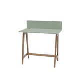 Luka Bureau in Saliegroen met Eiken Poten - 85 cm Breed