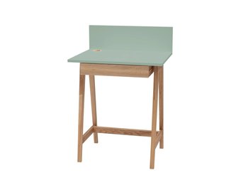 Luka Bureau in Saliegroen met Essenhouten Poten | 1 Lade & FSC-certificering