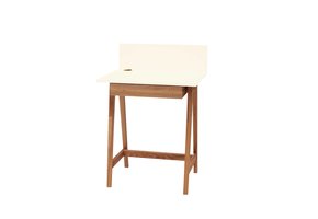 Luka bureau krijtwit eiken poten | 1 lade | 65x50x75cm