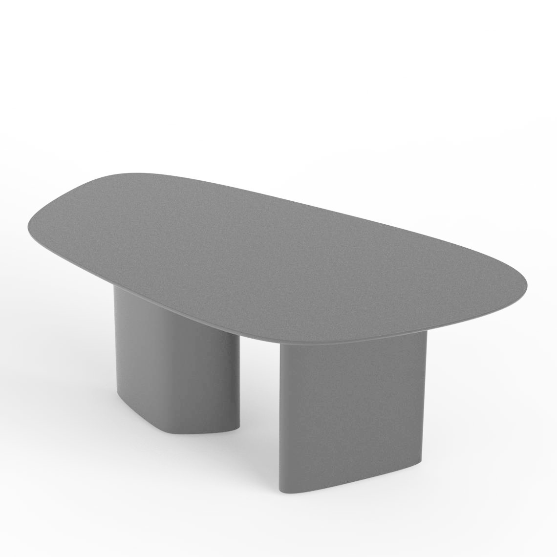 LIM Eettafel | Donkergrijs | 180x100 cm | Gelakt MDF & Essenhout