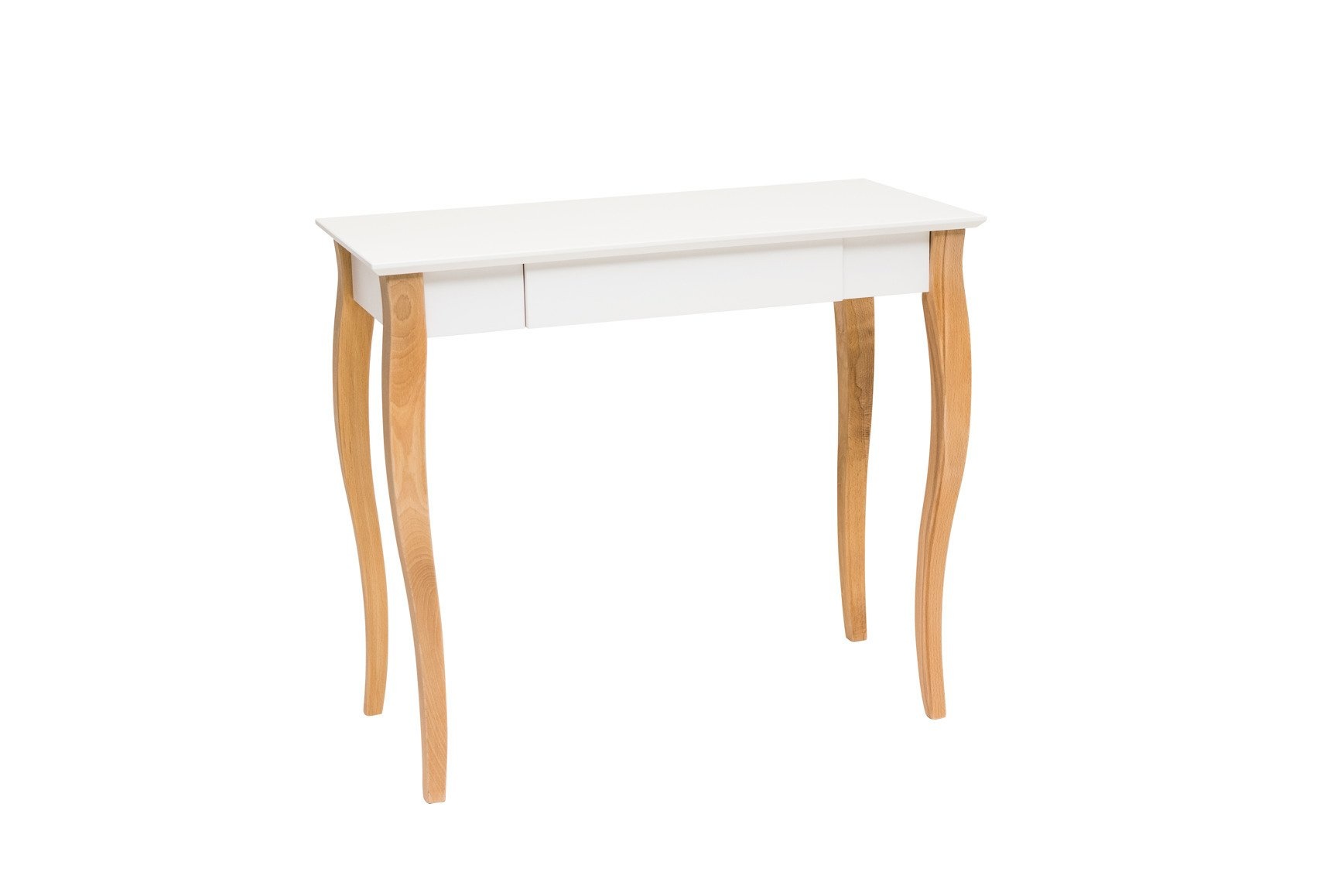 Lillo wit bureau, beukenhouten poten, FSC-gecertificeerd