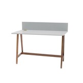 Luka Bureau - Lichtgrijs 110cm breed, eiken poten - FSC gecertificeerd