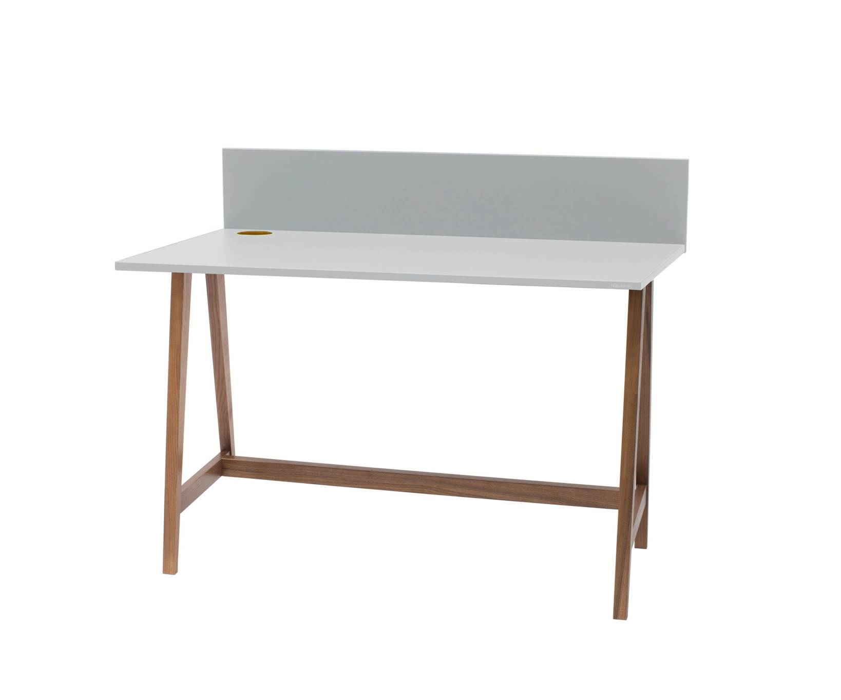 Luka Bureau - Lichtgrijs 110cm breed, eiken poten - FSC gecertificeerd
