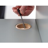 Luka beverbruin bureau - met eiken poten en 2 lades (85x50x75cm)