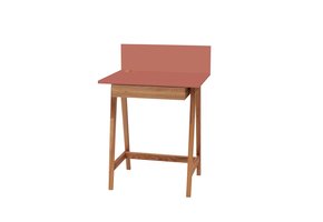 Luka bureau in Antiek Roze met eiken poten - FSCMIX gecertificeerd