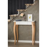 Lillo Schrijftafel - Lichtgrijs - 65cm breed - 1 lade - Zwartepoten