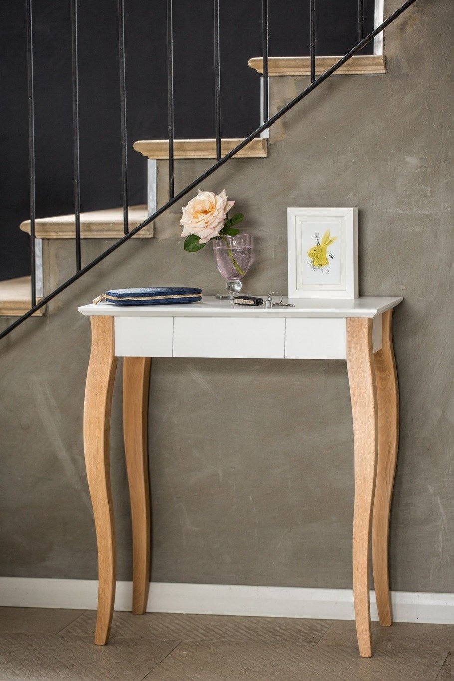 Lillo Schrijftafel donkergrijs | 65cm breed met 1 lade