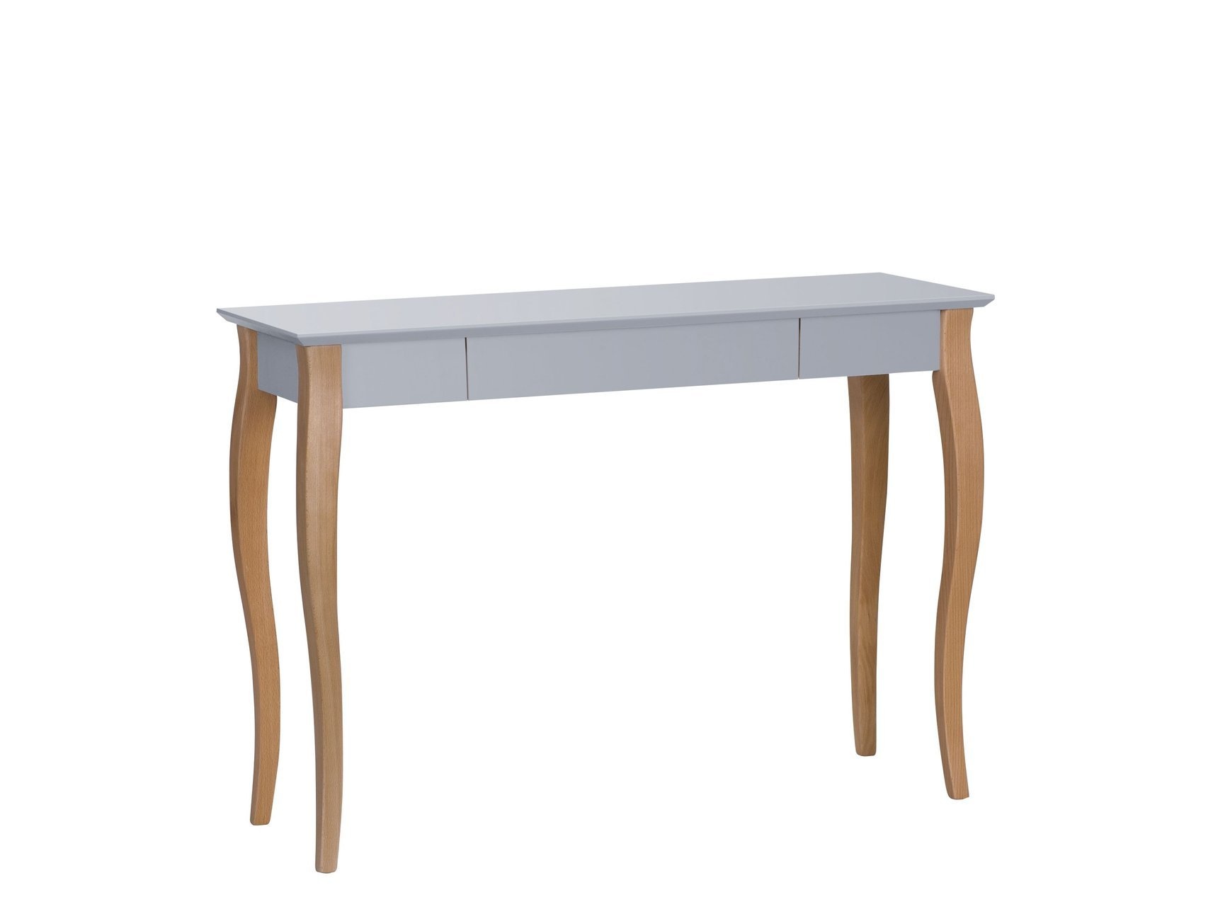 Lillo Schrijftafel in Betongrijs met Beukenhouten Poten | FSC Gecertificeerd